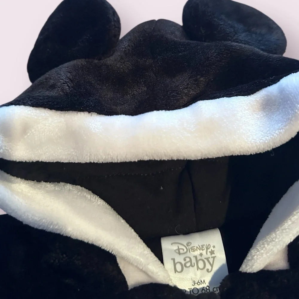 Disney Baby Mickey Mouse Snuggle Suit Heavy Weight Fleece Footies With Gloves